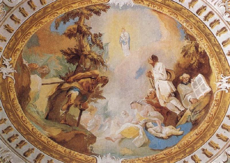 MAULBERTSCH, Franz Anton Adoration of the Virgin Spain oil painting art